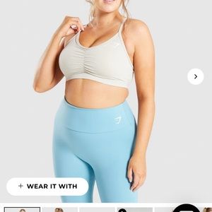 Gymshark Ruched Sports Bra - Grey